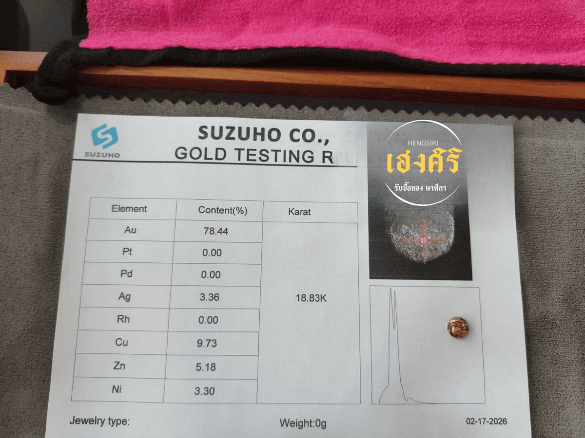ร้านรับซื้อทองพัทยาตรวจทองไม่มีใบรับประกันด้วยเครื่อง XRF